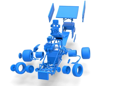 New Zealand Modified stock car while turning Version 1 Scale 1 to 25 3D Print Model