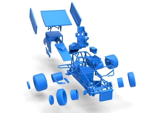 New Zealand Modified stock car while turning Version 1 Scale 1 to 25 3D Print Model