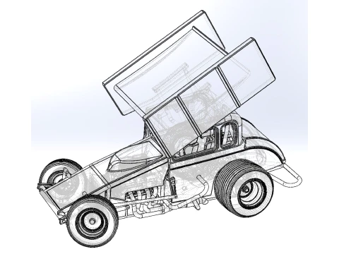 New Zealand Modified stock car while turning Version 1 Scale 1 to 25 3D Print Model