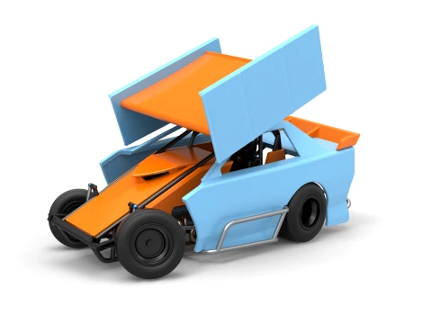 New Zealand Modified Stock car while turning Version 2 Scale 1 to 25 3D 打印模型