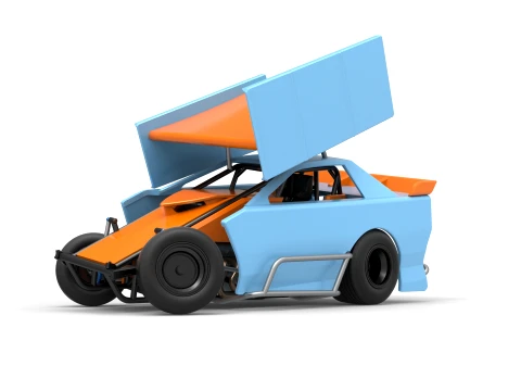 New Zealand Modified Stock car while turning Version 2 Scale 1 to 25 3D Print Model