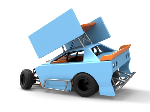New Zealand Modified Stock car while turning Version 2 Scale 1 to 25 3D Print Model