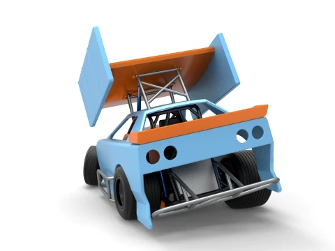 New Zealand Modified Stock car while turning Version 2 Scale 1 to 25 3D Print Model