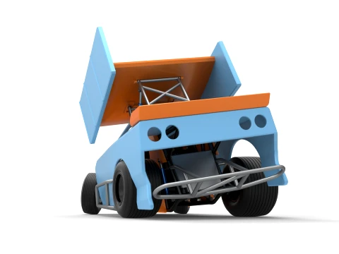 New Zealand Modified Stock car while turning Version 2 Scale 1 to 25 3D Print Model