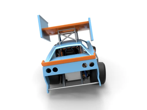 New Zealand Modified Stock car while turning Version 2 Scale 1 to 25 3D Print Model