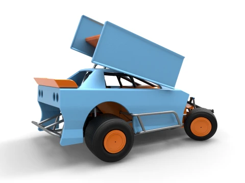 New Zealand Modified Stock car while turning Version 2 Scale 1 to 25 3D Print Model
