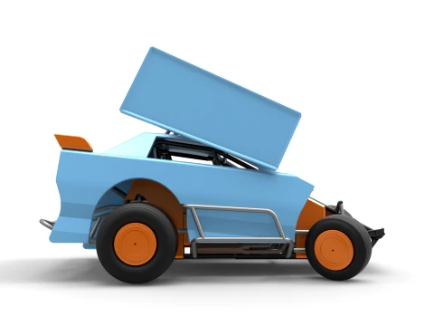 New Zealand Modified Stock car while turning Version 2 Scale 1 to 25 3D Print Model