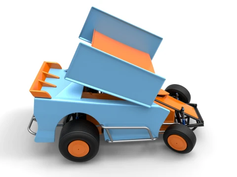 New Zealand Modified Stock car while turning Version 2 Scale 1 to 25 3D Print Model