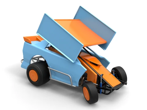 New Zealand Modified Stock car while turning Version 2 Scale 1 to 25 3D Print Model
