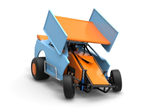 New Zealand Modified Stock car while turning Version 2 Scale 1 to 25 3D Print Model