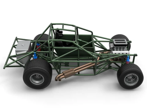 New Zealand Super Saloon race car Base Scale 1 to 25 3D Print Model