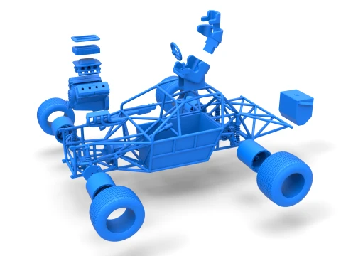 New Zealand Super Saloon race car Base Scale 1 to 25 3D Print Model