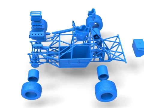New Zealand Super Saloon race car Base Scale 1 to 25 3D Print Model