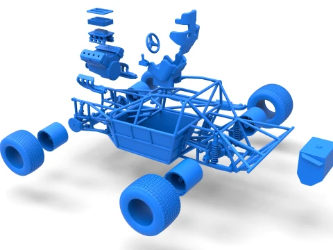 New Zealand Super Saloon race car Base Scale 1 to 25 3D Print Model