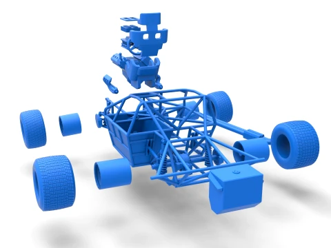 New Zealand Super Saloon race car Base Scale 1 to 25 3D Print Model