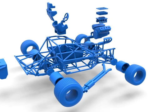 New Zealand Super Saloon race car Base Scale 1 to 25 3D Print Model