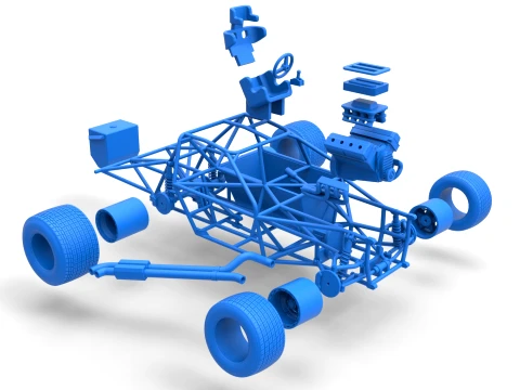 New Zealand Super Saloon race car Base Scale 1 to 25 3D Print Model