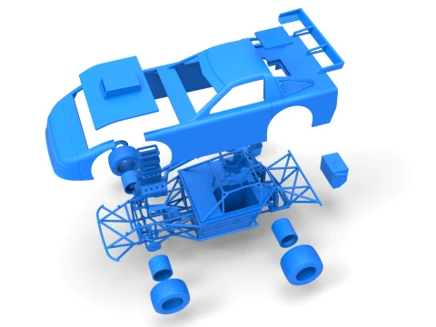 New Zealand Super Saloon race car Version 1 Scale 1 to 25 3D Print Model