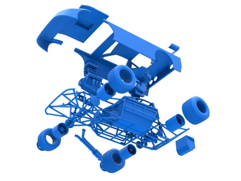 New Zealand Super Saloon race car Version 1 Scale 1 to 25 3D Print Model