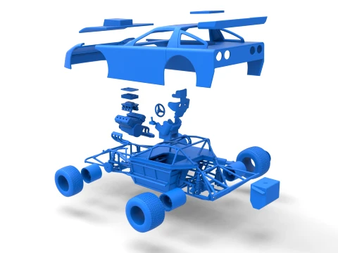 New Zealand Super Saloon race car Version 1 Scale 1 to 25 3D Print Model