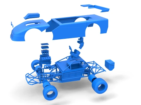 New Zealand Super Saloon race car Version 2 Scale 1 to 25 3D Print Model