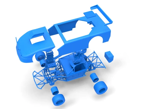 New Zealand Super Saloon race car Version 2 Scale 1 to 25 3D Print Model