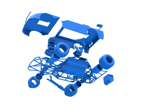 New Zealand Super Saloon race car Version 2 Scale 1 to 25 3D Print Model