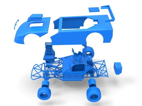 New Zealand Super Saloon race car Version 2 Scale 1 to 25 3D Print Model