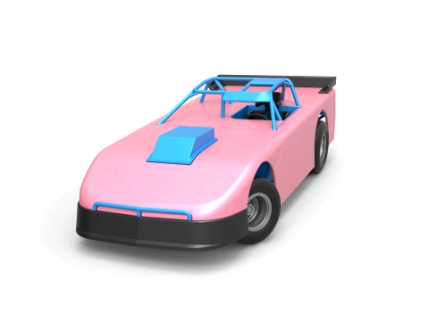 New Zealand Super Saloon race car while turning Version 2 Scale 1 to 25 3D Print Model