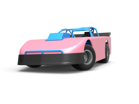 New Zealand Super Saloon race car while turning Version 2 Scale 1 to 25 3D Print Model