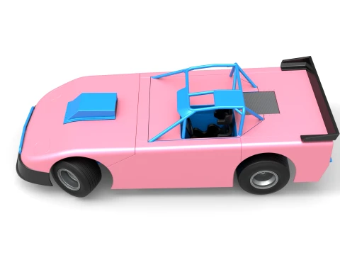 New Zealand Super Saloon race car while turning Version 2 Scale 1 to 25 3D Print Model