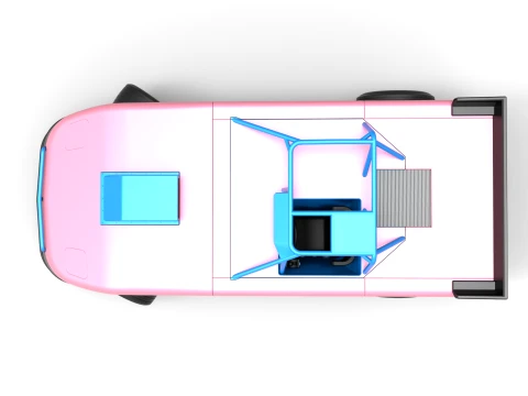 New Zealand Super Saloon race car while turning Version 2 Scale 1 to 25 3D Print Model