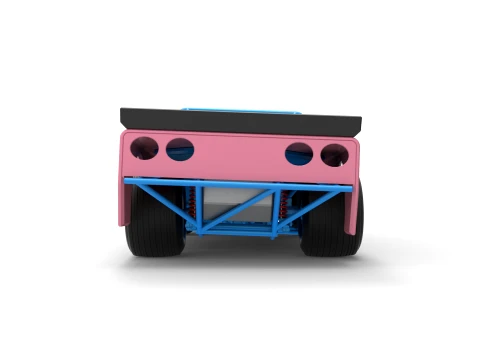New Zealand Super Saloon race car while turning Version 2 Scale 1 to 25 3D Print Model