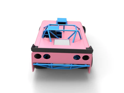 New Zealand Super Saloon race car while turning Version 2 Scale 1 to 25 3D Print Model