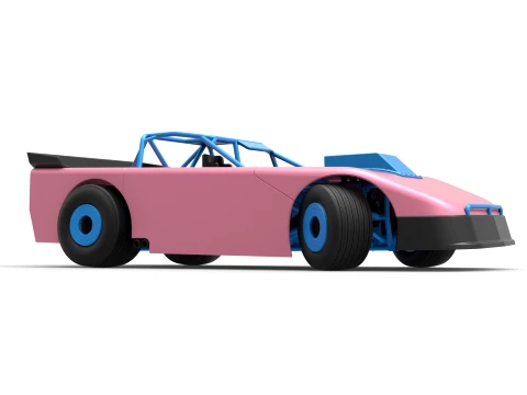 New Zealand Super Saloon race car while turning Version 2 Scale 1 to 25 3D Print Model