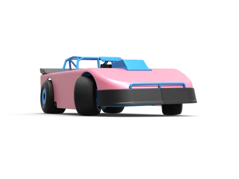 New Zealand Super Saloon race car while turning Version 2 Scale 1 to 25 3D Print Model
