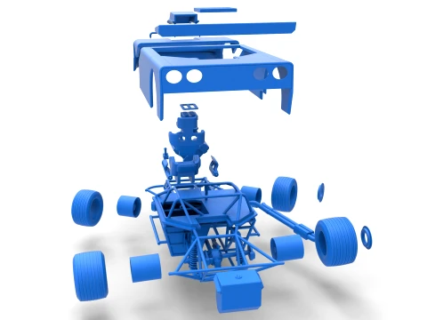 New Zealand Super Saloon race car while turning Version 2 Scale 1 to 25 3D Print Model