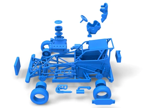 New Zealand Superstock car Base Version 4 Scale 1 to 25 3D Print Model