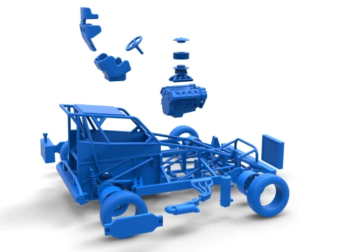 New Zealand Superstock car Base Version 4 Scale 1 to 25 3D Print Model