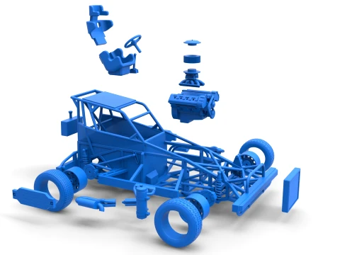 New Zealand Superstock car Base Version 4 Scale 1 to 25 3D Print Model