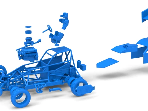 New Zealand Superstock car Version 5 Scale 1 to 25 3D Print Model