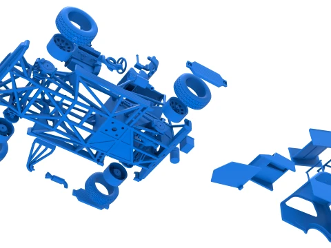 New Zealand Superstock car Version 5 Scale 1 to 25 3D Print Model