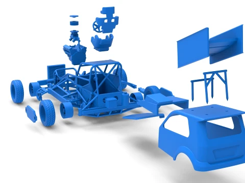 New Zealand Superstock car Version 5 Scale 1 to 25 3D Print Model
