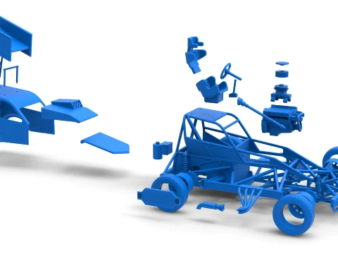 New Zealand Superstock car Version 5 Scale 1 to 25 3D Print Model