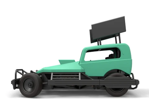 New Zealand Superstock car while turning Version 1 Scale 1 to 25 3D Print Model
