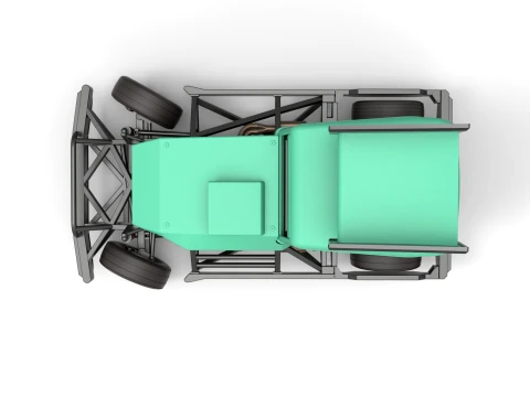 New Zealand Superstock car while turning Version 1 Scale 1 to 25 3D Print Model
