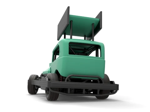 New Zealand Superstock car while turning Version 1 Scale 1 to 25 3D Print Model
