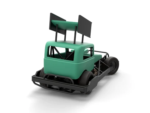 New Zealand Superstock car while turning Version 1 Scale 1 to 25 3D Print Model