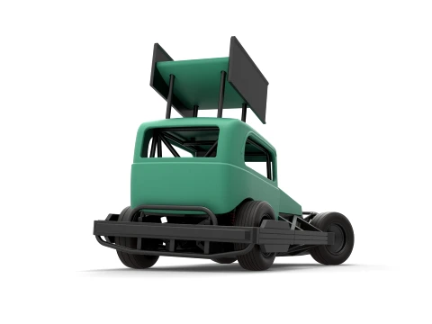 New Zealand Superstock car while turning Version 1 Scale 1 to 25 3D Print Model