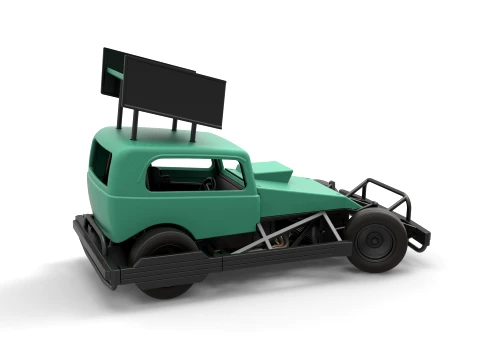 New Zealand Superstock car while turning Version 1 Scale 1 to 25 3D Print Model
